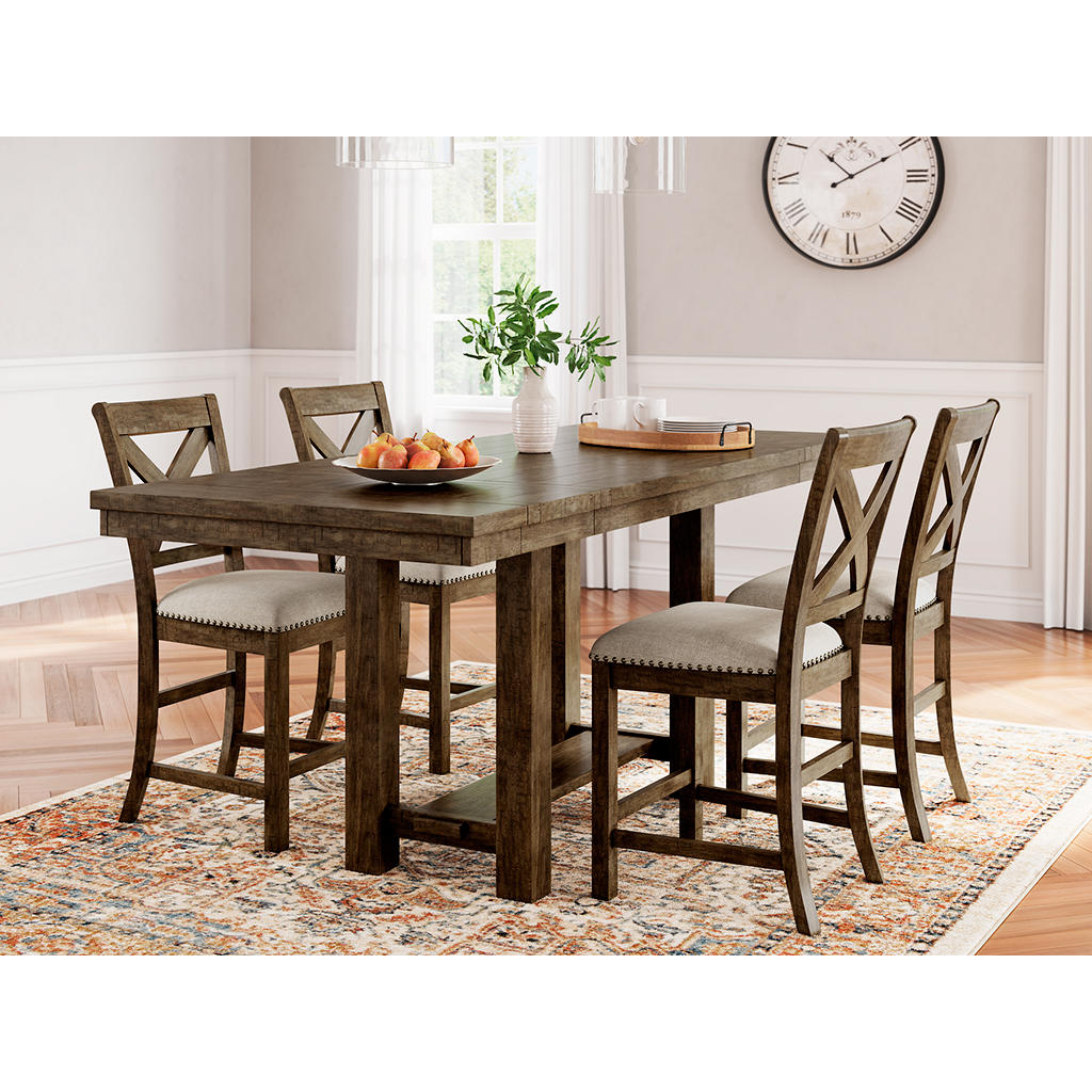 Moriville Counter Height Dining Table and 4 Barstools Signature Design by Ashley® Uncategorized