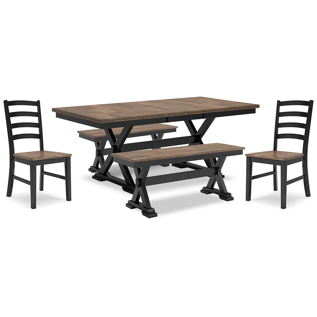Wildenauer Dining Table, 2 Chairs and 2 Benches Signature Design by Ashley® Uncategorized