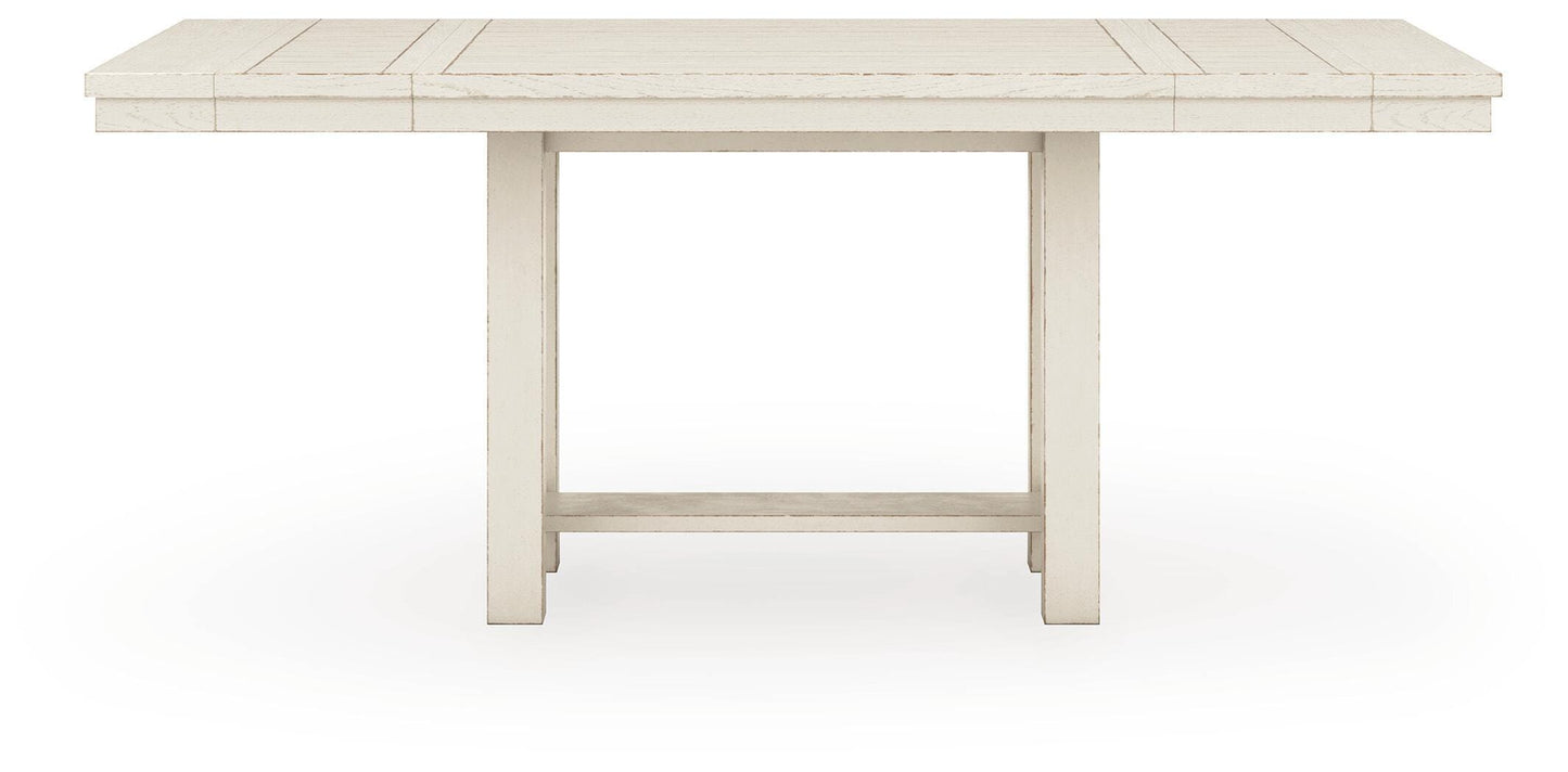 Robbinsdale Counter Height Extension Dining Table, 6 Barstools and Bench