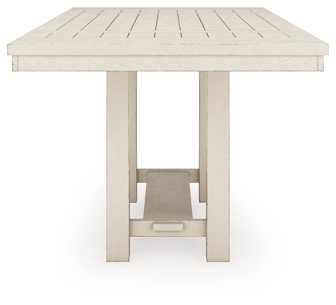 Robbinsdale Counter Height Extension Dining Table, 6 Barstools and Bench