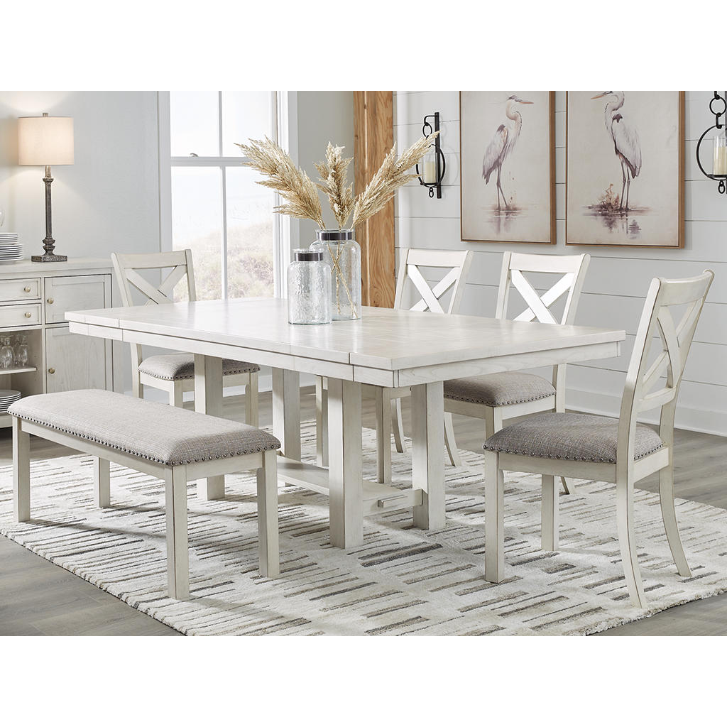 Robbinsdale Dining Table, 4 Chairs and Bench Signature Design by Ashley® Uncategorized