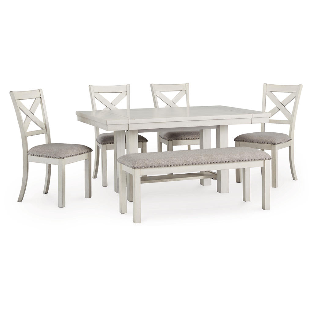 Robbinsdale Dining Table, 4 Chairs and Bench Signature Design by Ashley® Uncategorized