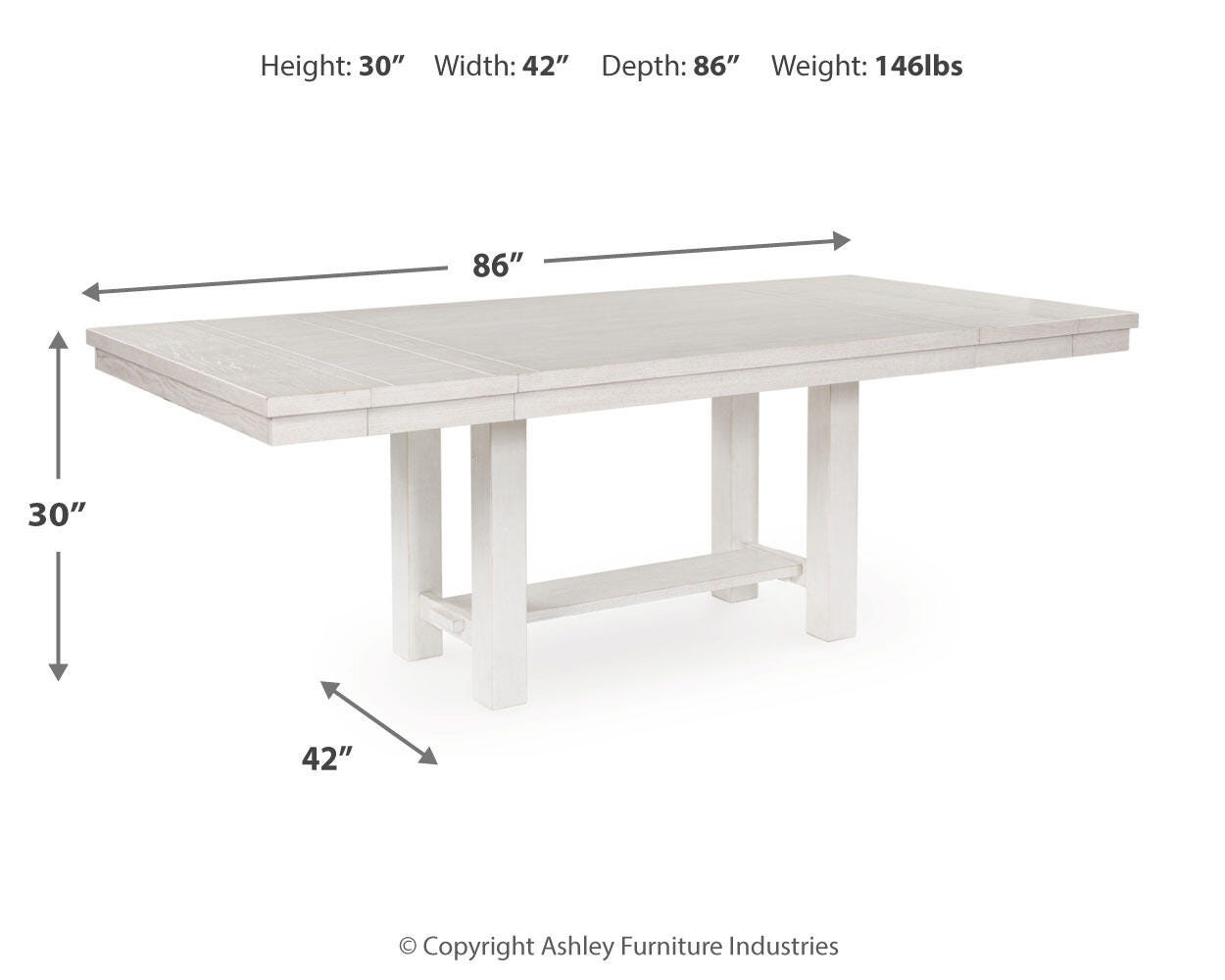 Robbinsdale Dining Table, 6 Chairs and Bench — 8-Piece Set Signature Design by Ashley® Dining Room