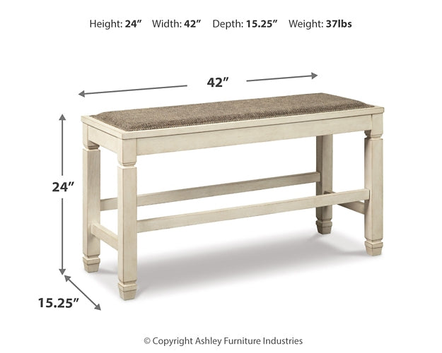 Bolanburg Counter Height Dining Table, 4 Barstools, Bench and Server