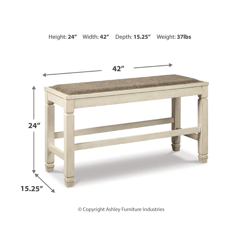 Bolanburg Counter Height Dining Table, 4 Barstools, Bench and Server Signature Design by Ashley® Uncategorized