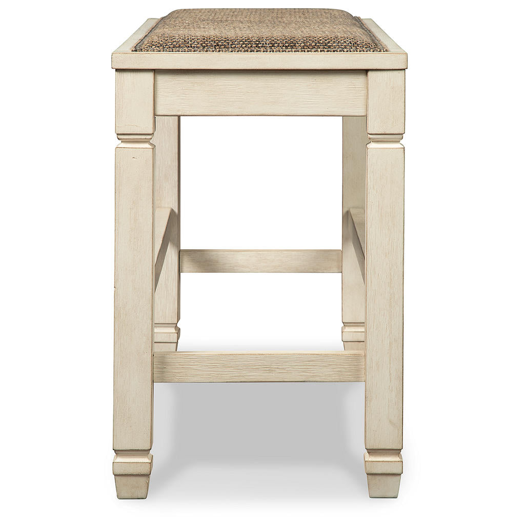 Bolanburg Counter Height Dining Table, 4 Stools, Bench and 2 Display Cabinets Signature Design by Ashley® Uncategorized
