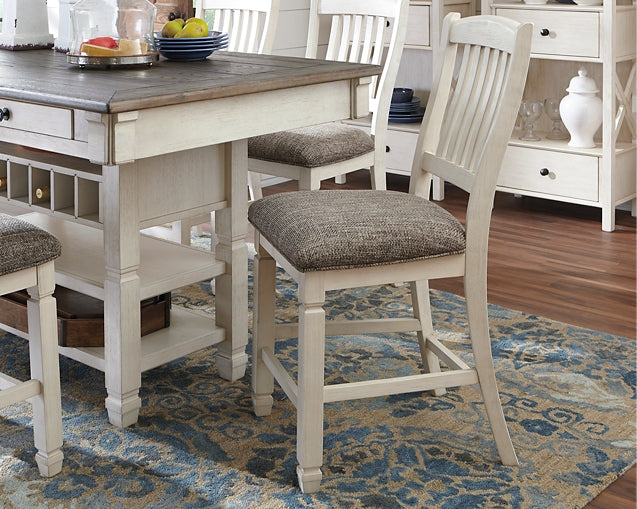 Bolanburg Counter Height Dining Table and 4 Barstools