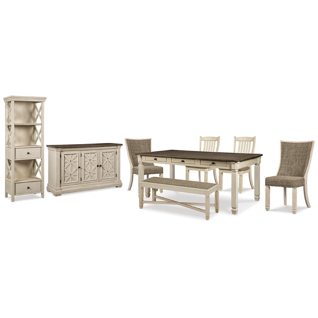 Bolanburg Dining Table, 4 Chairs, Bench, Server and Display Cabinet Signature Design by Ashley® Uncategorized