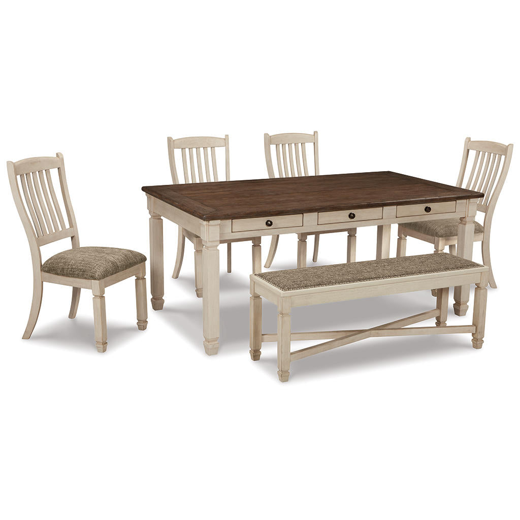 Bolanburg Dining Table with 4 Chairs and Bench Signature Design by Ashley® Uncategorized