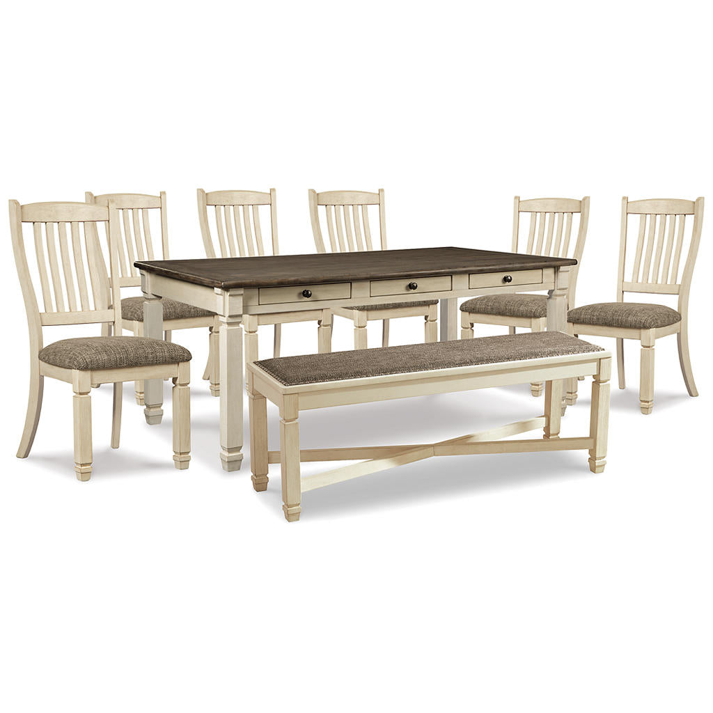 Bolanburg Dining Table, 6 Chairs, and Bench Signature Design by Ashley® Uncategorized