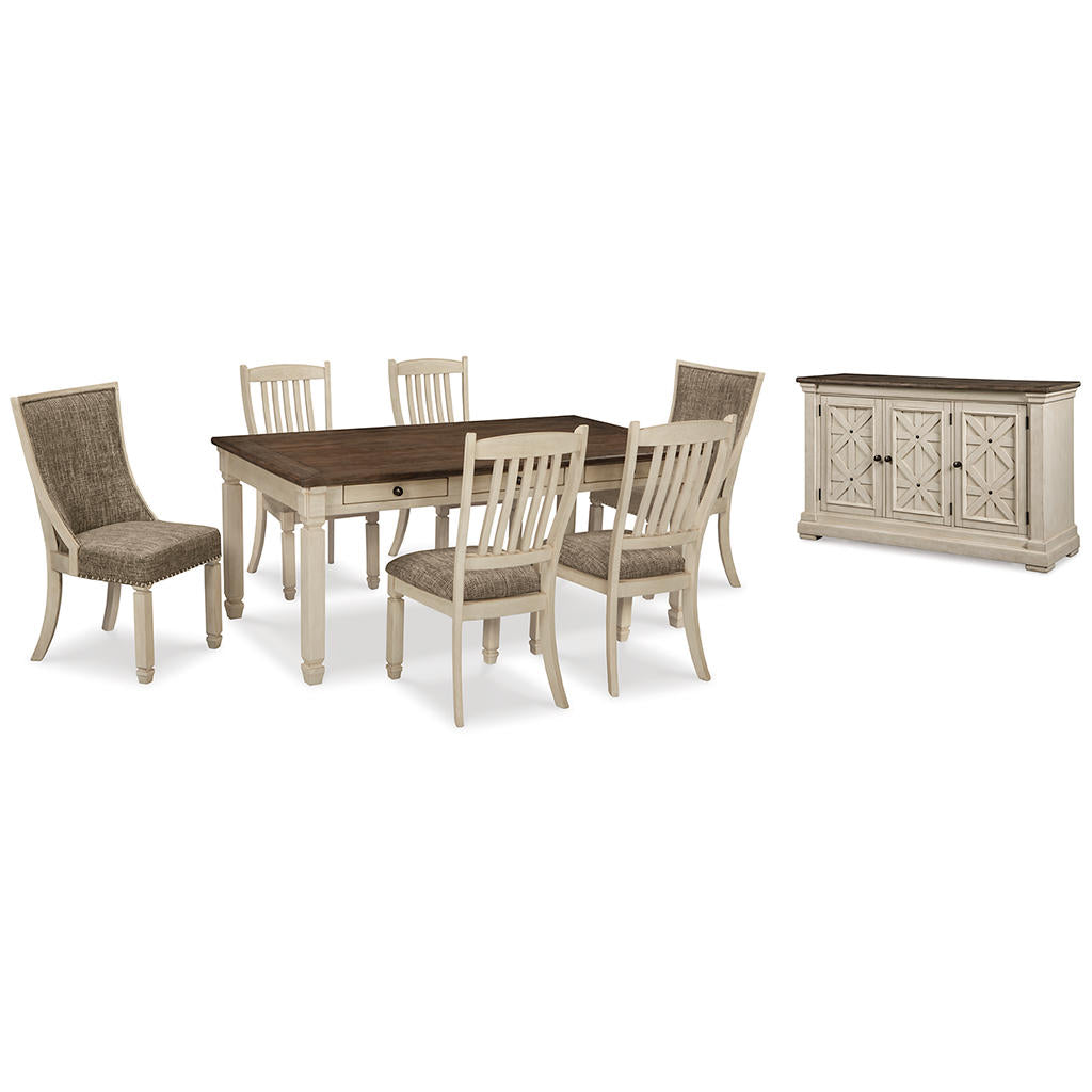 Bolanburg Dining Table and 6 Chairs with Server Signature Design by Ashley® Uncategorized