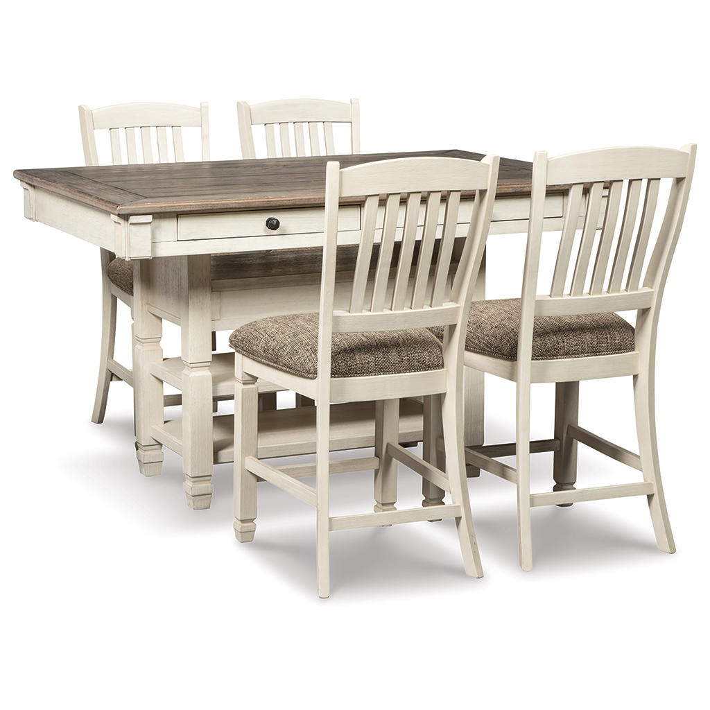 Bolanburg Counter Height Dining Table and 4 Barstools with Display Cabinet Signature Design by Ashley® Uncategorized