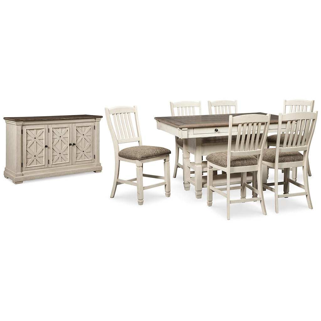 Bolanburg Counter Height Dining Table and 6 Barstools with Server Signature Design by Ashley® Uncategorized