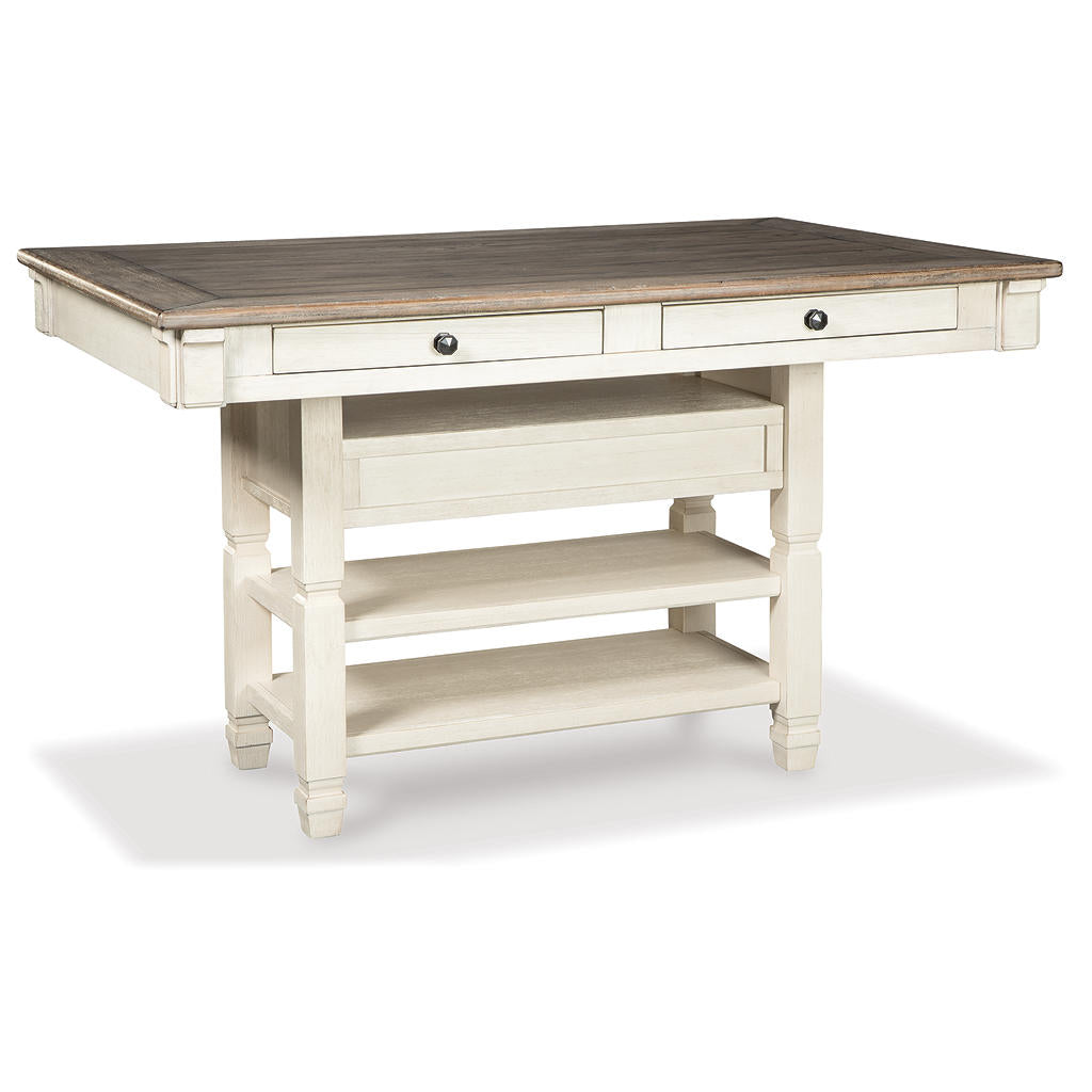 Bolanburg Counter Height Dining Table, 4 Barstools, Bench and Server Signature Design by Ashley® Uncategorized