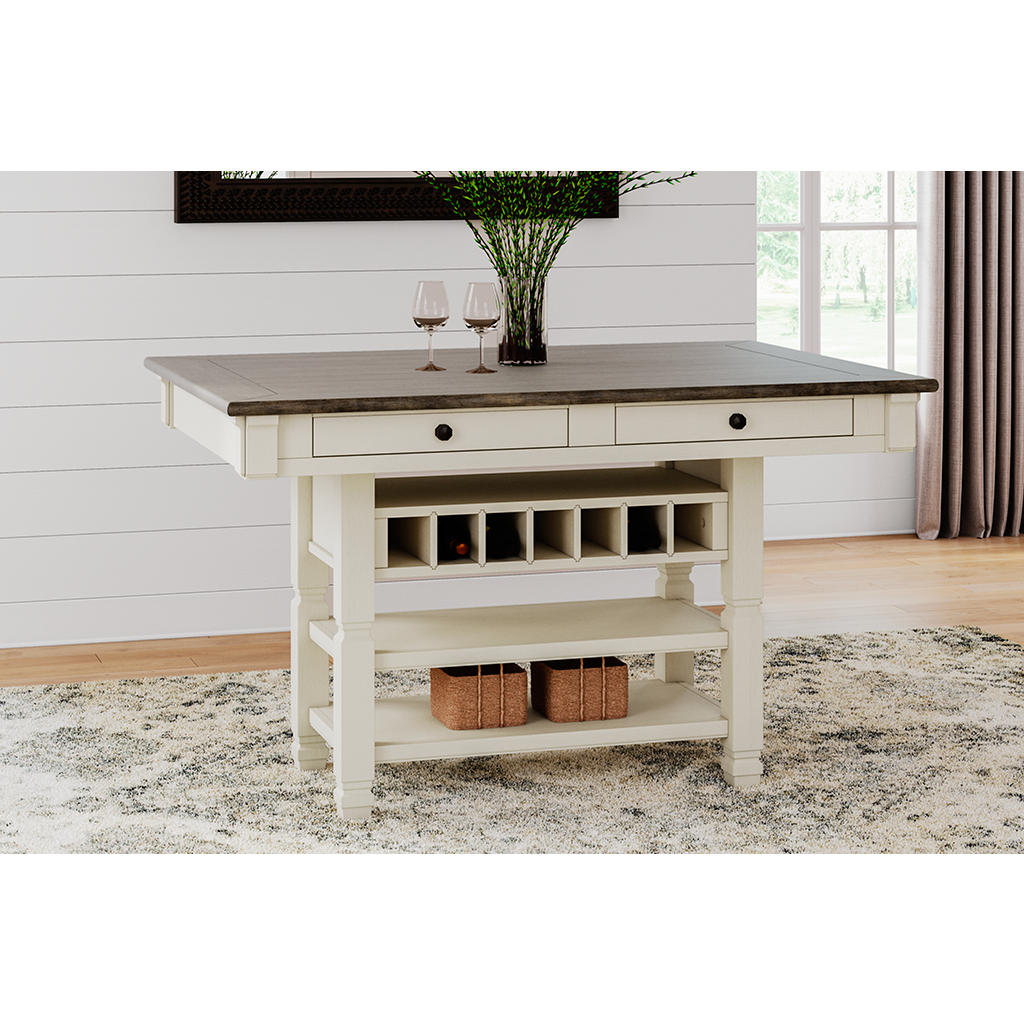 Bolanburg Counter Height Table with 6 Barstools, Server and Display Cabinet Signature Design by Ashley® Uncategorized