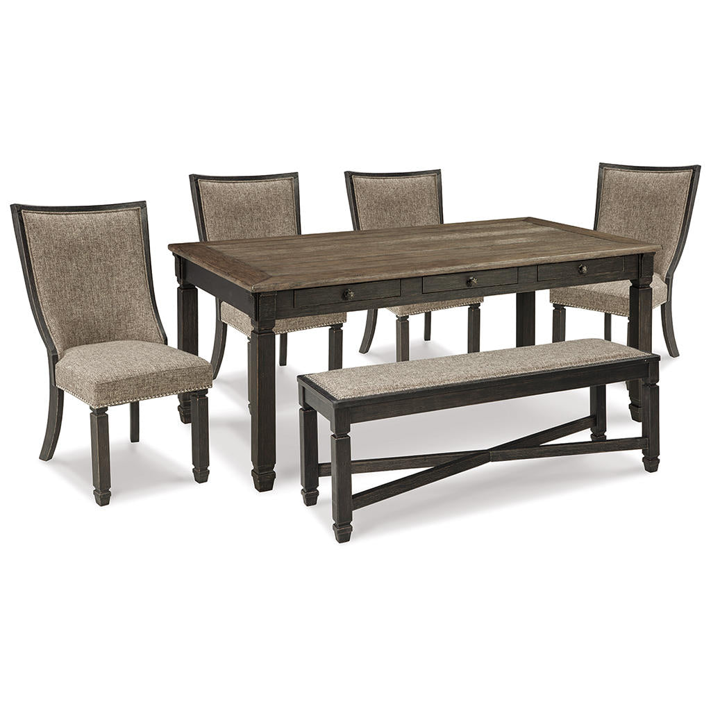 Tyler Creek Dining Table and 4 Chairs with Bench Signature Design by Ashley® Uncategorized