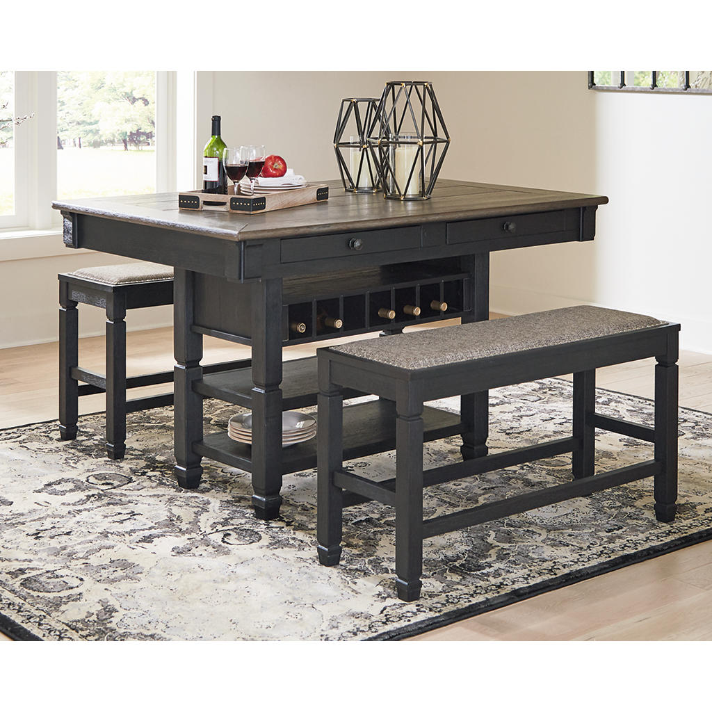 Tyler Creek Counter Height Dining Table and 4 Barstools with Server Signature Design by Ashley® Uncategorized
