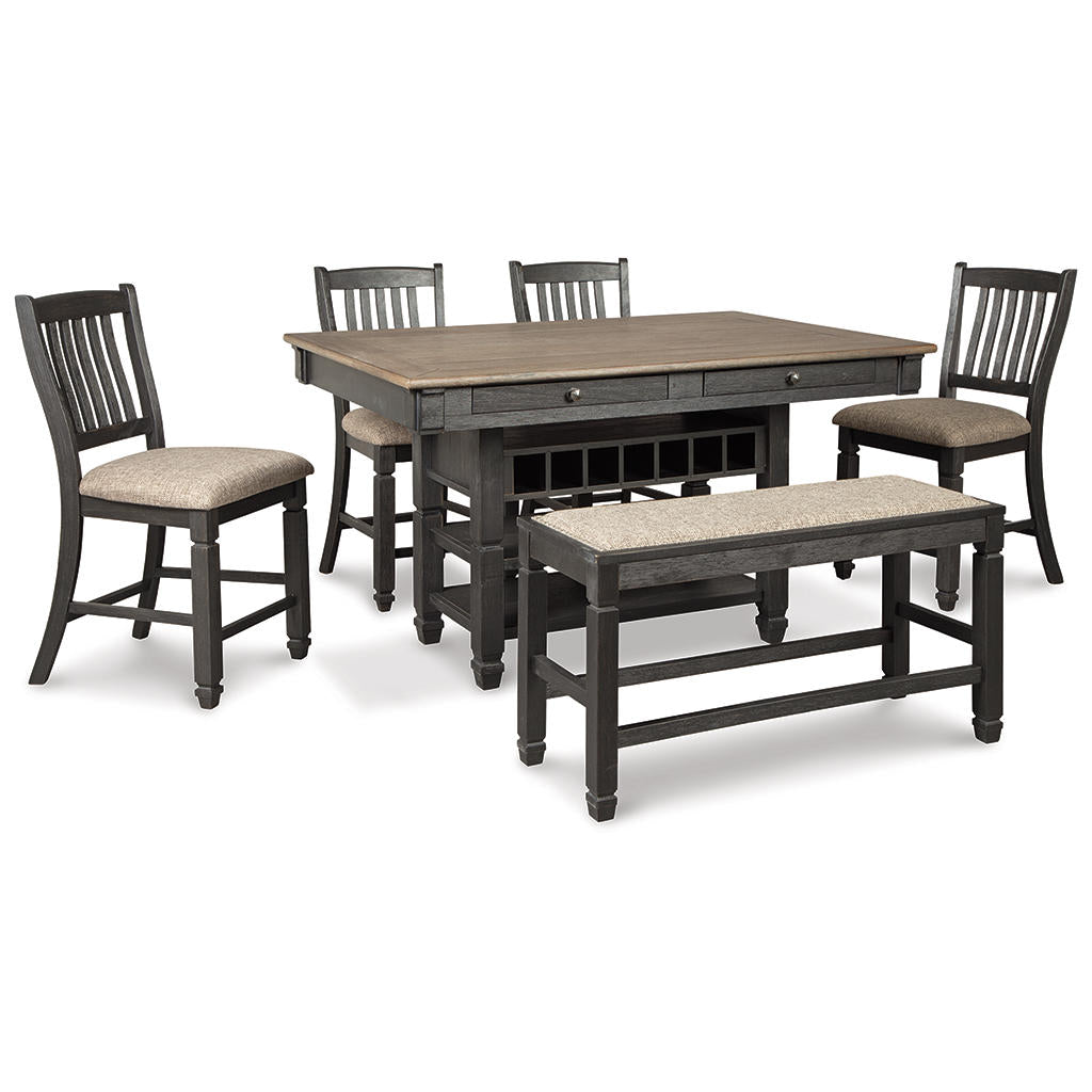 Tyler Creek Counter Height Dining Table and 4 Barstools and Bench Signature Design by Ashley® Uncategorized