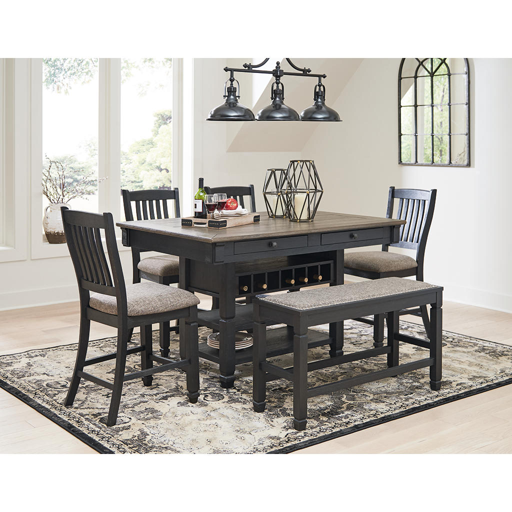 Tyler Creek Counter Height Dining Table and 4 Barstools and Bench Signature Design by Ashley® Uncategorized