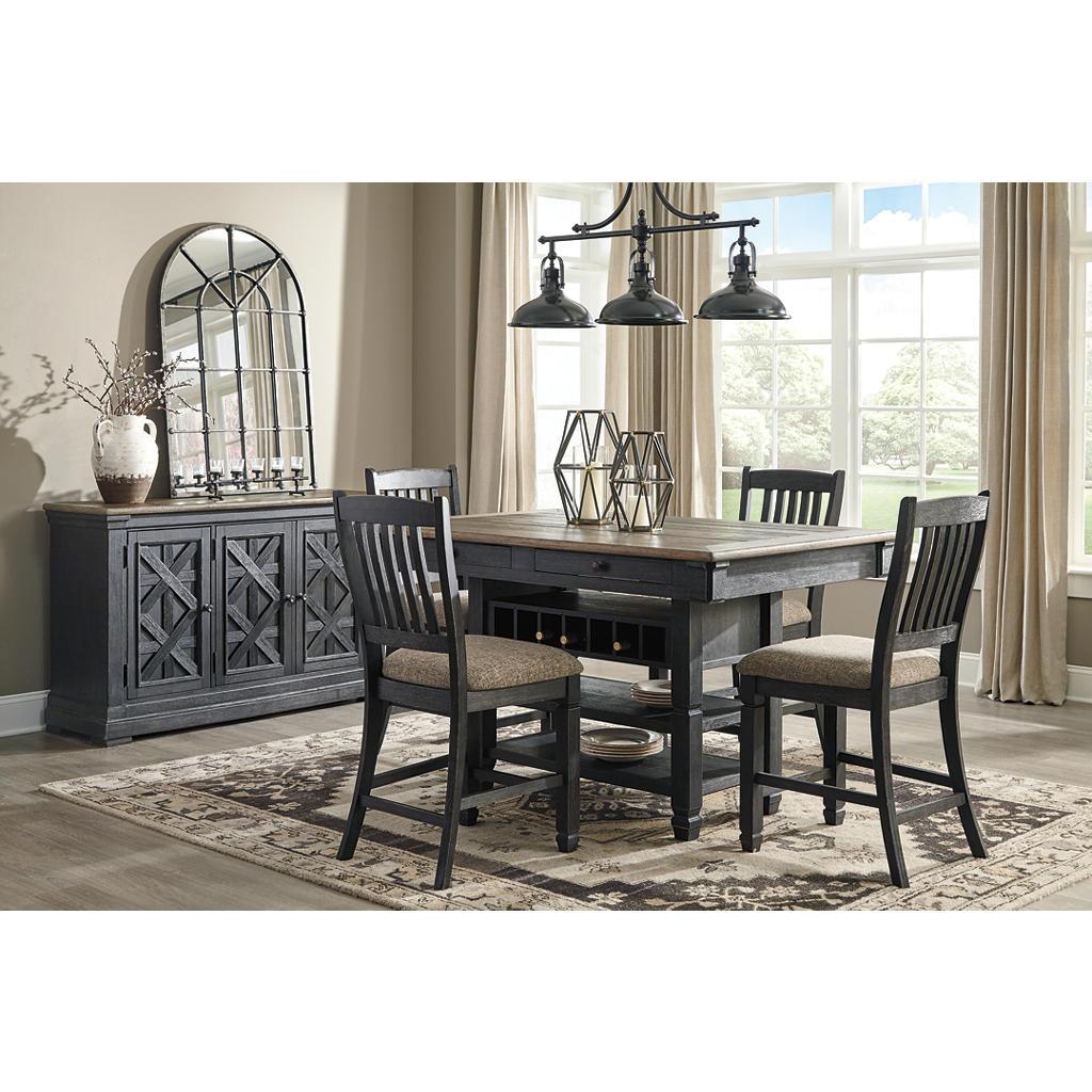 Tyler Creek Counter Table, 4 Barstools, Server And Bench Signature Design by Ashley® Uncategorized