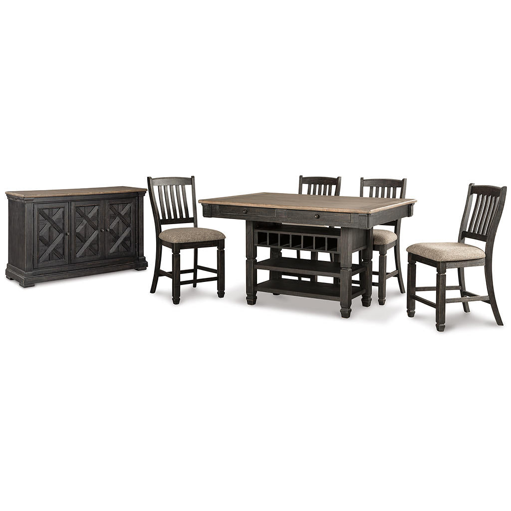 Tyler Creek Counter Height Dining Table and 4 Barstools with Server Signature Design by Ashley® Uncategorized