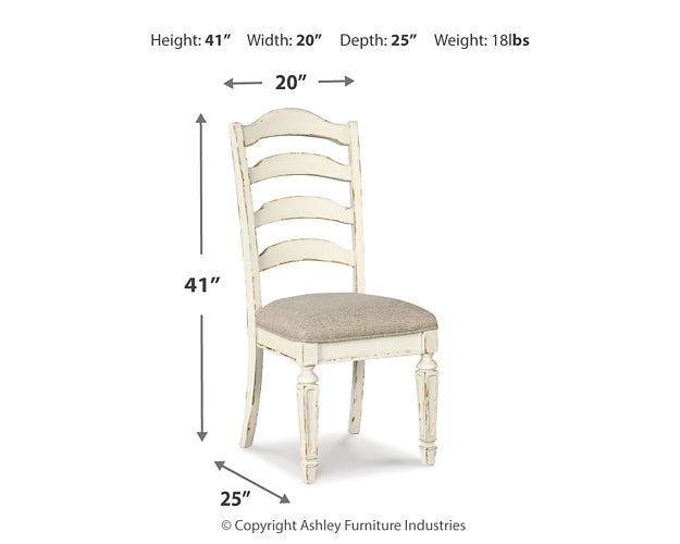 Realyn Dining Table and 4 Chairs