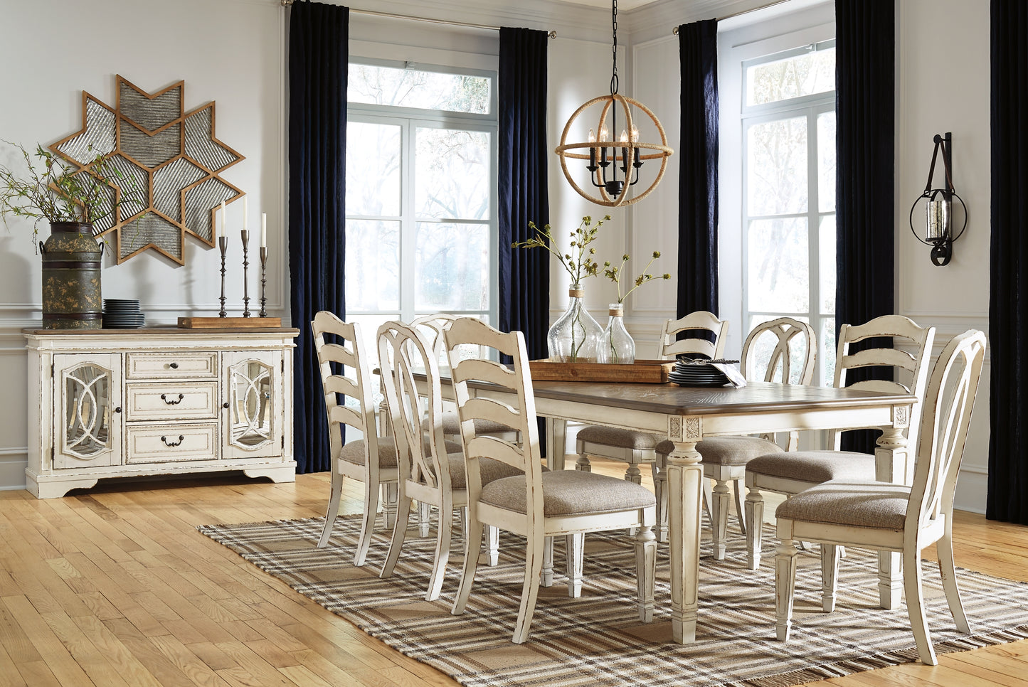 Realyn Dining Table and 4 Chairs