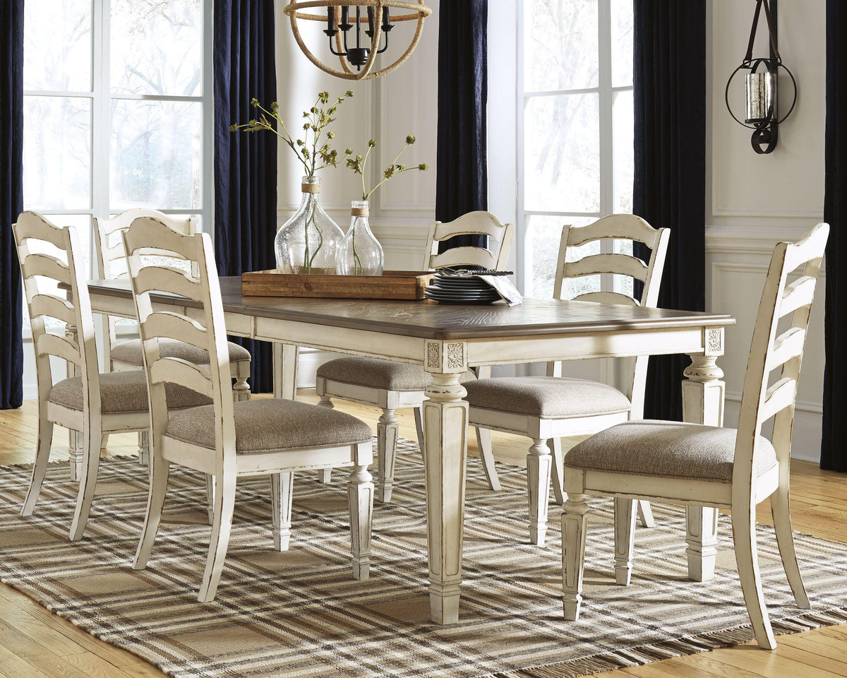 Realyn Extension Dining Table and 6 Chairs — 7-Piece Set Signature Design by Ashley® Dining Room