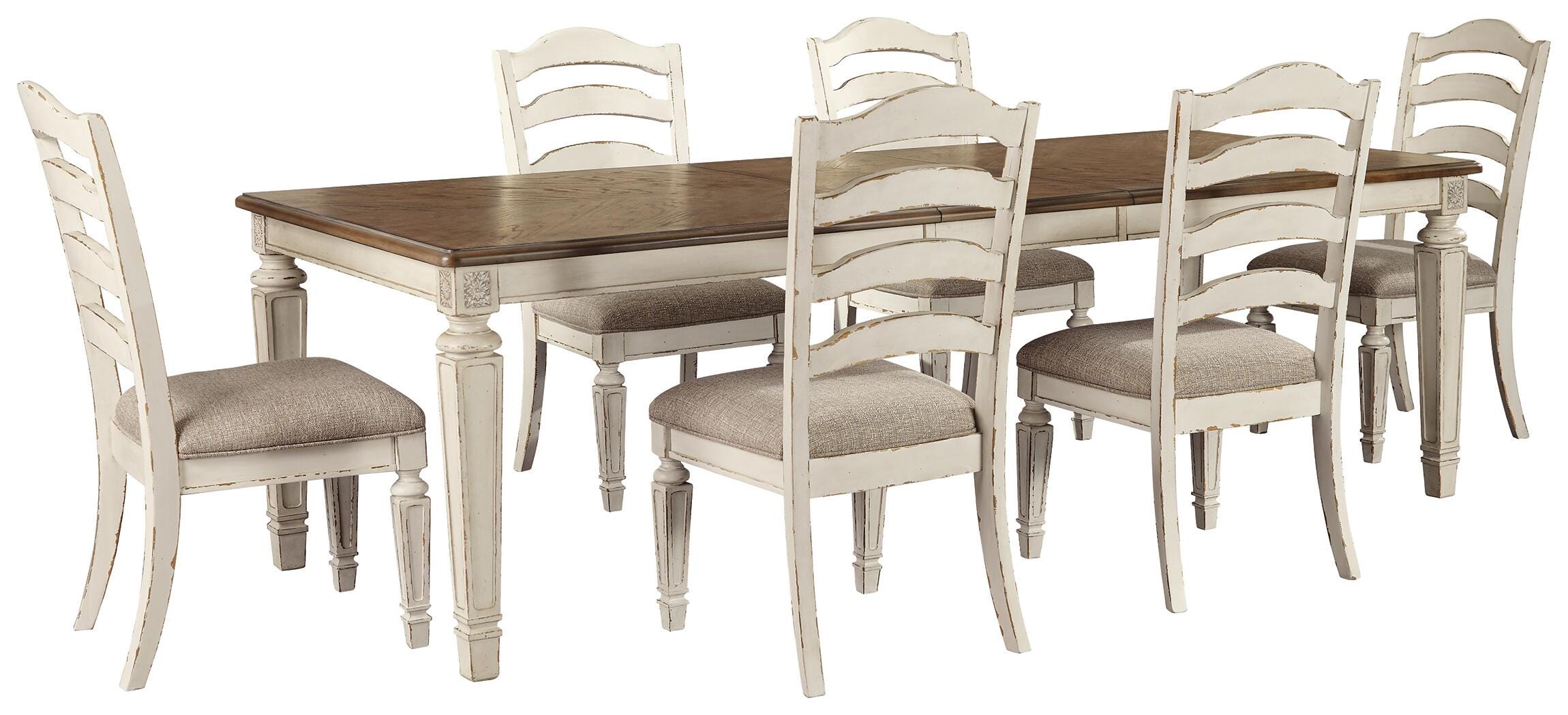 Realyn Extension Dining Table and 6 Chairs — 7-Piece Set Signature Design by Ashley® Dining Room