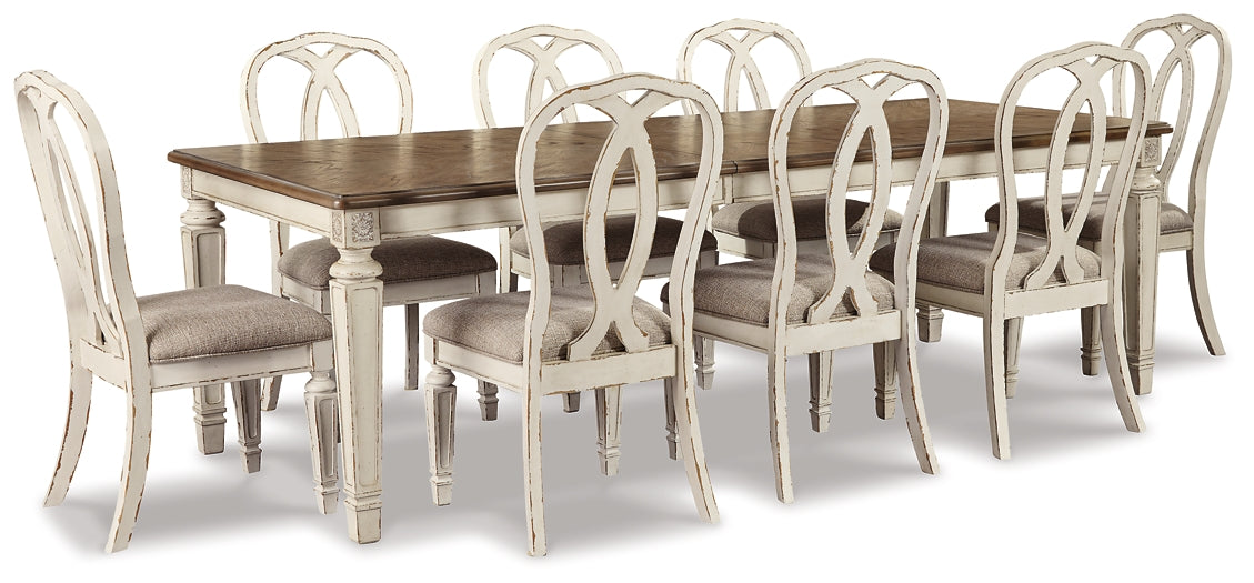 Realyn Dining Extension Table and 8 Chairs