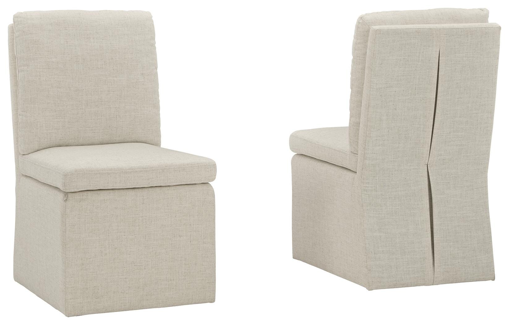 Krystanza Dining Chair Set of 2 — Oatmeal Upholstered Pair Millennium® by Ashley Dining Room
