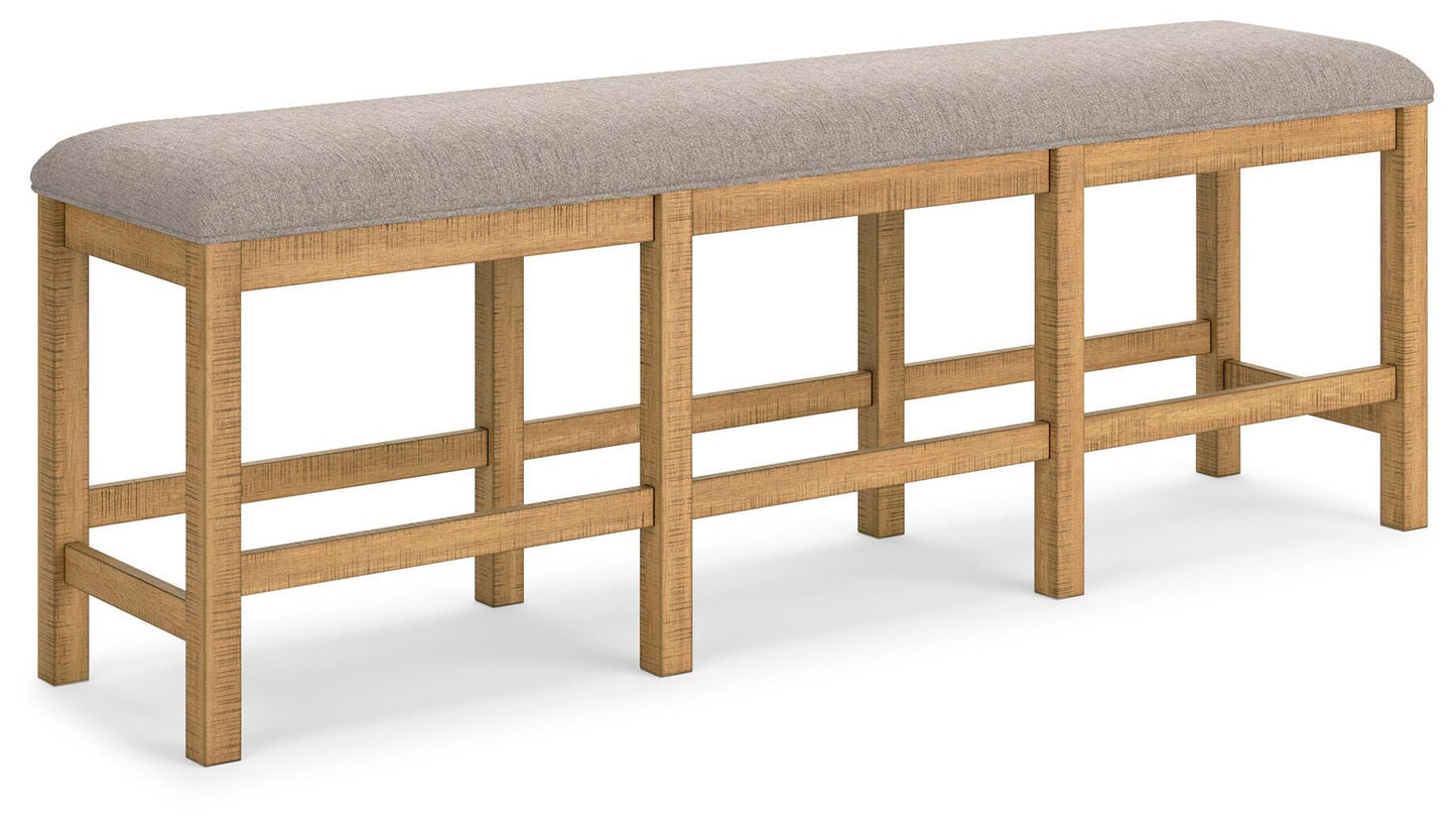 Havonplane Counter Height Extension Dining Table 4 Barstools and Bench