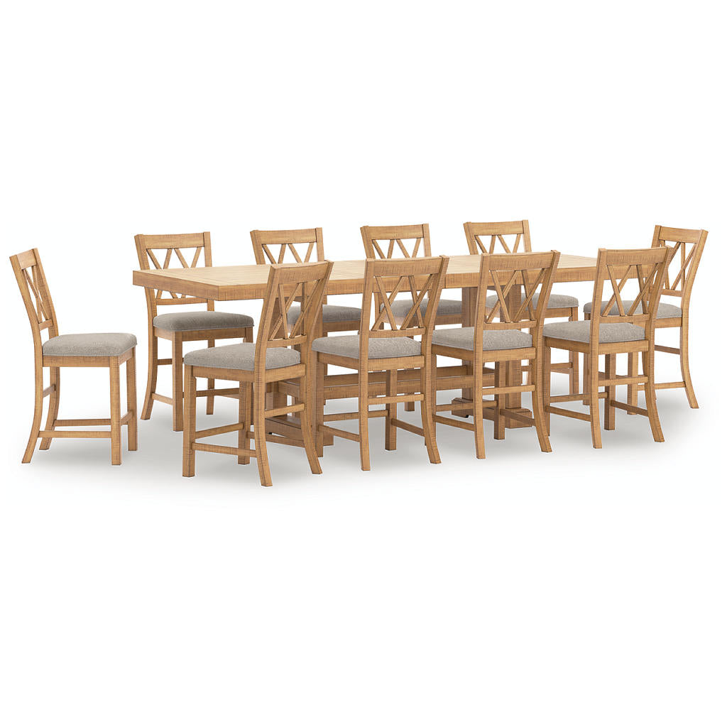 Havonplane Counter Height Dining Table and 10 Barstools Signature Design by Ashley® Uncategorized