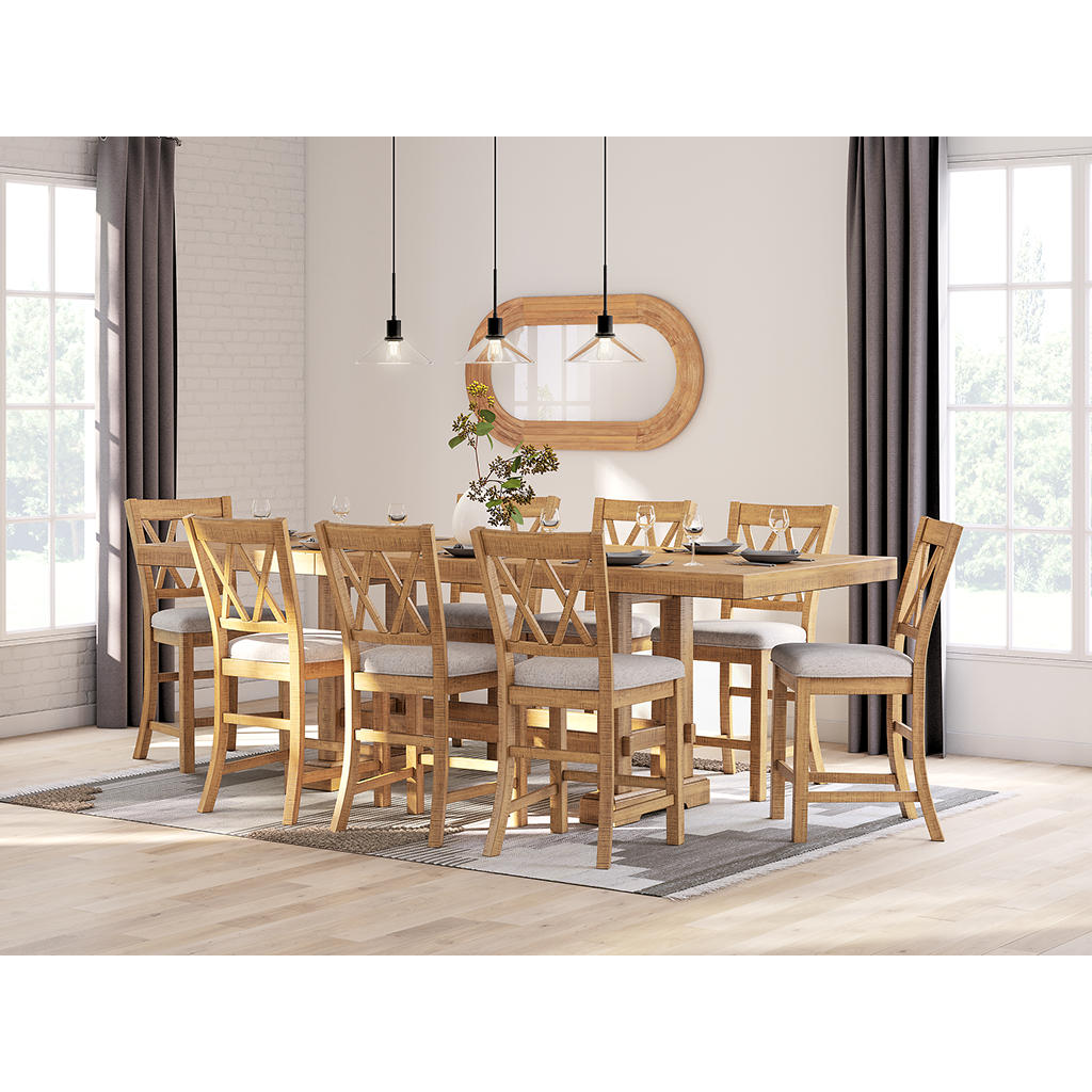 Havonplane Counter Height Dining Table and 8 Barstools Signature Design by Ashley® Uncategorized