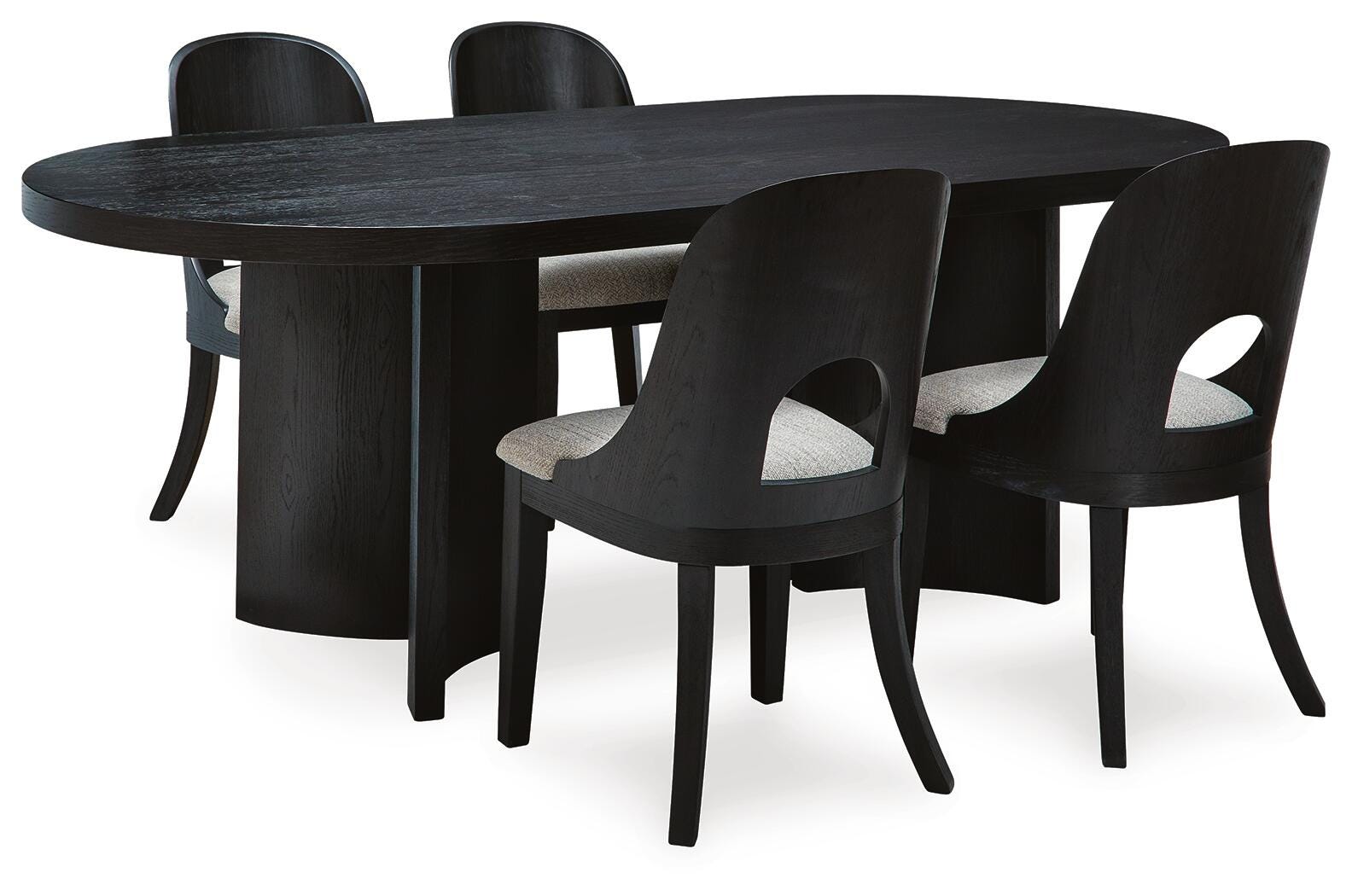 Rowanbeck 87-Inch Dining Table and 4 Side Chairs (D1) Signature Design by Ashley® Dining Package