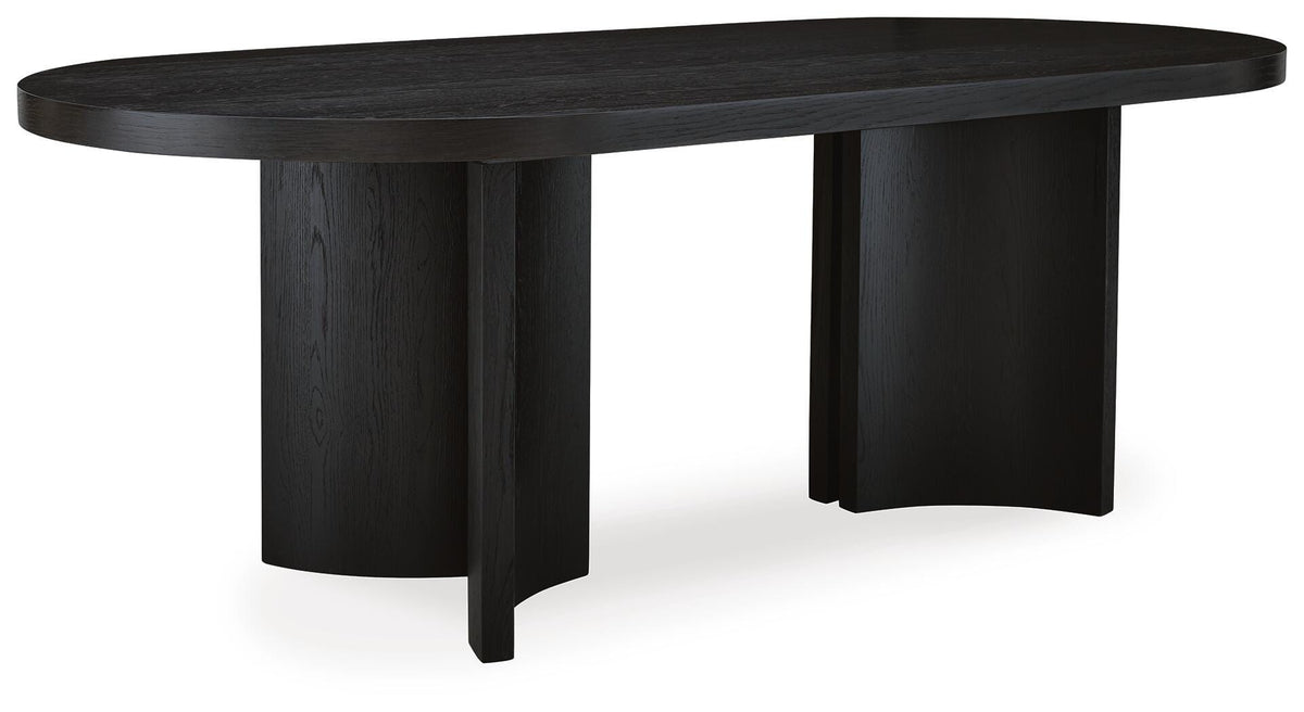 Rowanbeck 87-Inch Dining Table and 4 Arm Chairs (D2) Signature Design by Ashley® Dining Package