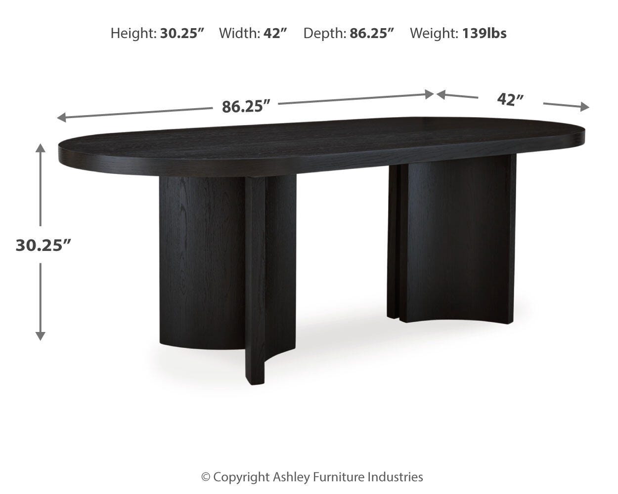 Rowanbeck Table, 2 Arm Chairs and 4 Side Chairs — 7-Piece Signature Design by Ashley® Dining Room