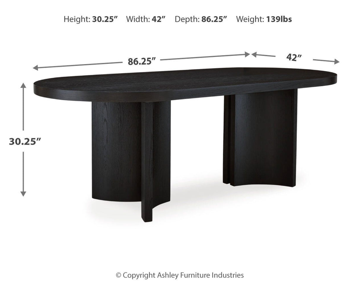 Rowanbeck Table, 2 Arm Chairs and 4 Side Chairs — 7-Piece Signature Design by Ashley® Dining Room