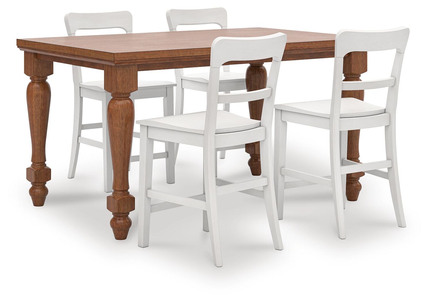 Greddinton Counter Table and 4 Barstools (D13 — 39in Stools) Signature Design by Ashley® Dining Package