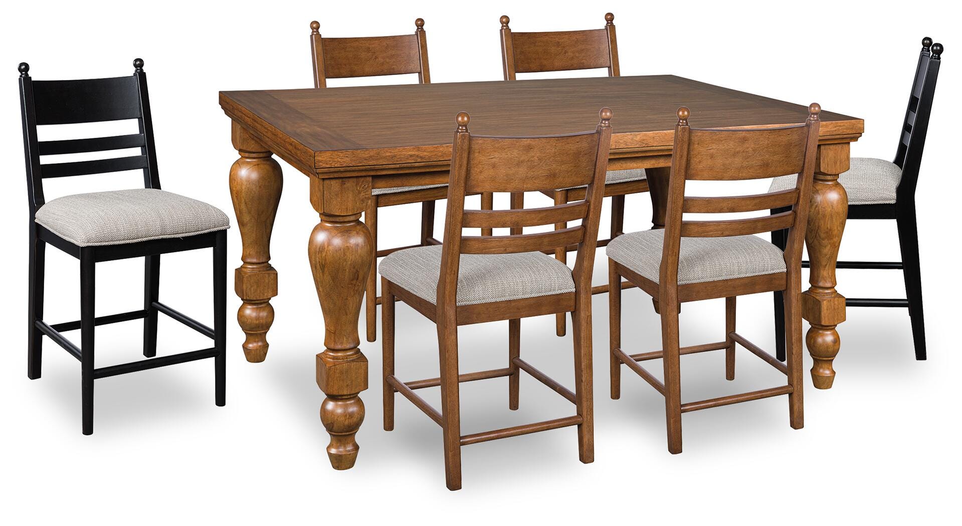 Greddinton Counter Table and 6 Tall Barstools (D18 — Mixed Set) Signature Design by Ashley® Dining Package