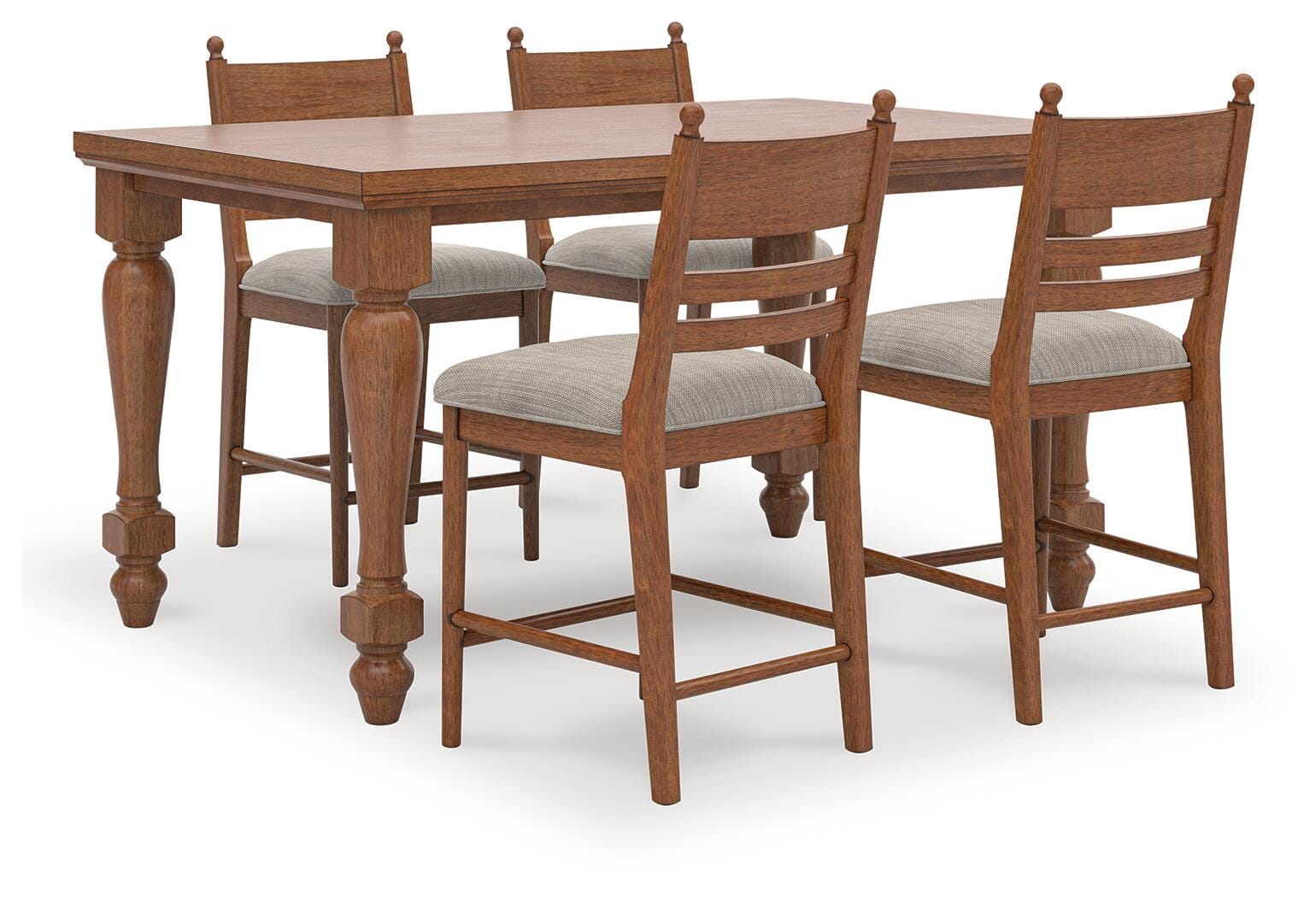 Greddinton Counter Table and 4 Barstools (D19 — 42in Stools) Signature Design by Ashley® Dining Package
