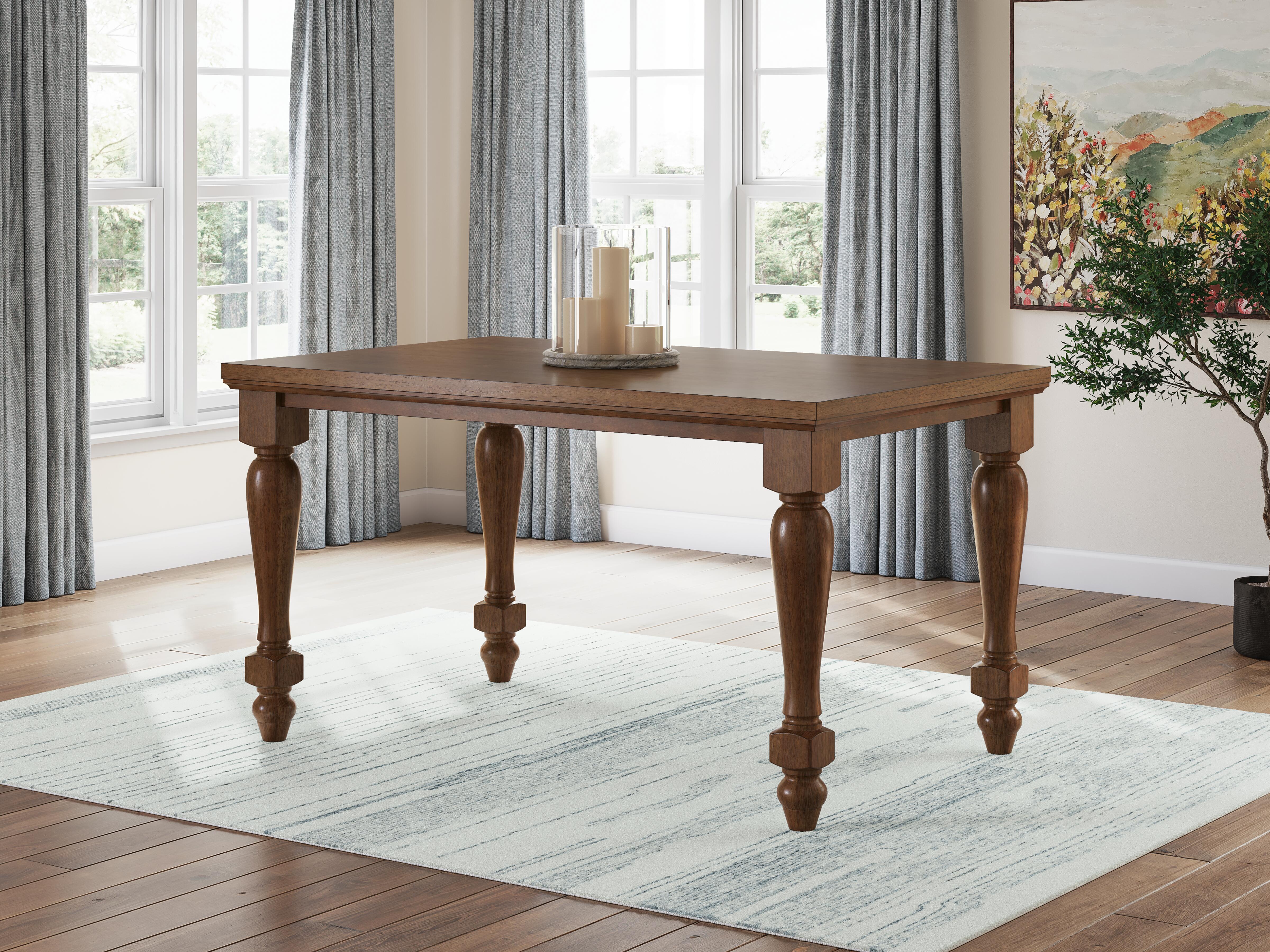 Greddinton Counter Table and 4 Barstools (D8 — 39in Stools)