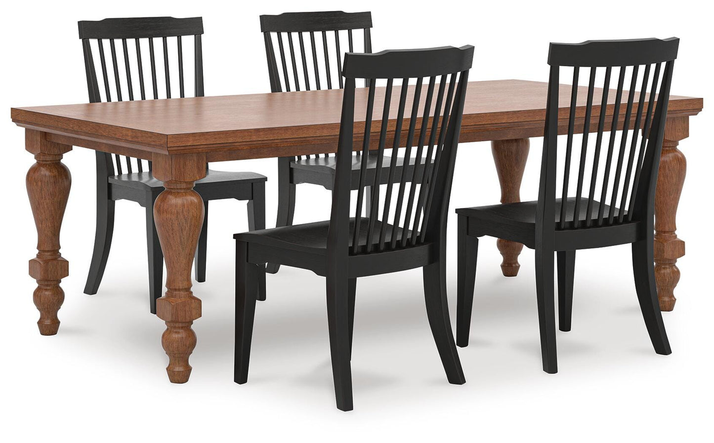 Greddinton 86-Inch Dining Table and 4 Chairs (D22 — 40in Chairs)