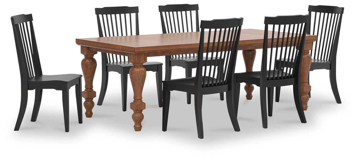 Greddinton 86-Inch Dining Table and 6 Chairs (D23 — 40in Chairs) Signature Design by Ashley® Dining Package