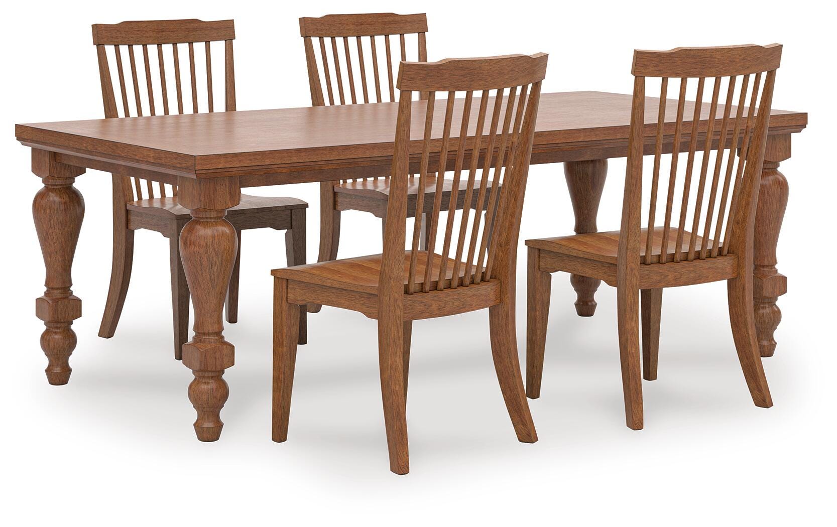 Greddinton 86-Inch Dining Table and 4 Chairs (D4 — 40in Chairs)