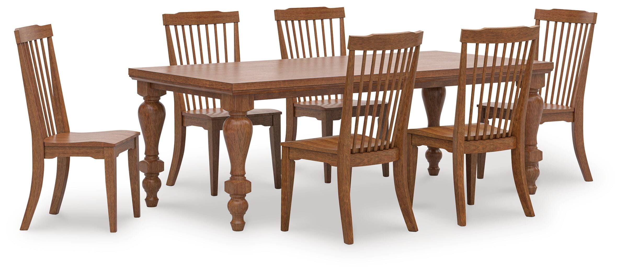 Greddinton 86-Inch Dining Table and 6 Chairs (D24 — 2nd Colorway)