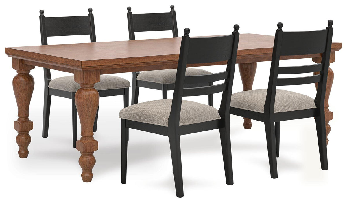 Greddinton 86-Inch Dining Table and 4 Chairs (D25 — 39in Chairs) Signature Design by Ashley® Dining Package