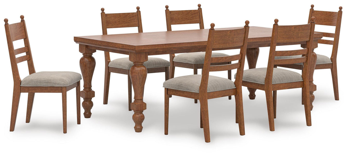 Greddinton 86-Inch Dining Table and 6 Chairs (D26 — 39in Chairs)