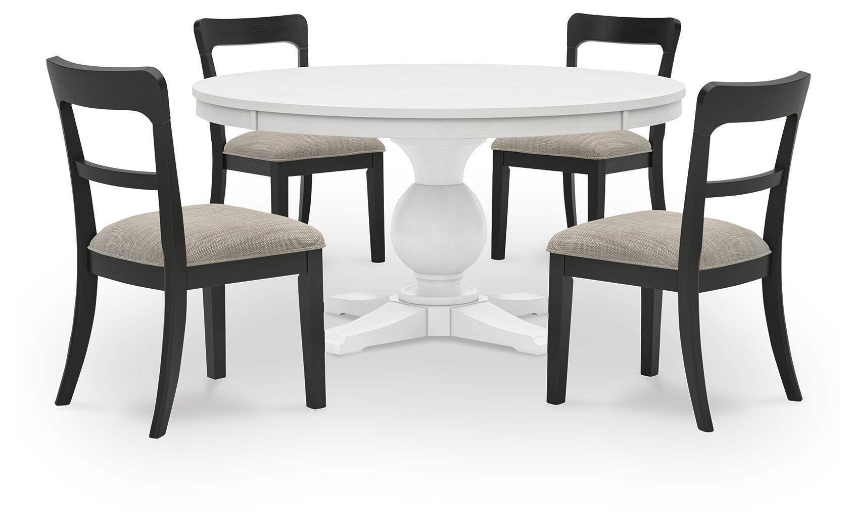 Greddinton 60-Inch Square Pedestal Table and 4 Chairs (D27) Signature Design by Ashley® Dining Package