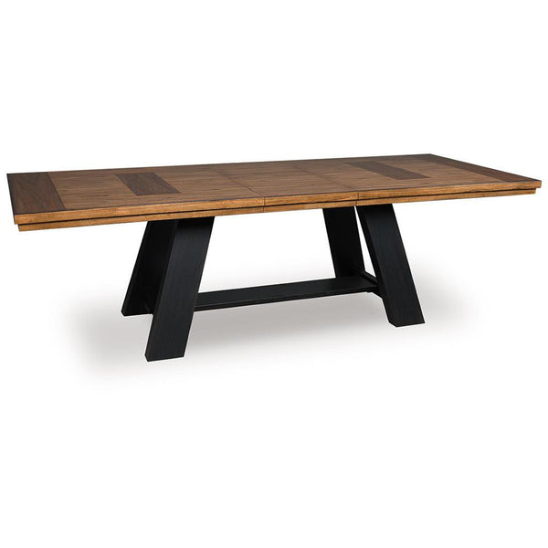 Greddinton Dining Extension Table — Brown/Black Signature Design by Ashley® Dining Room Tables